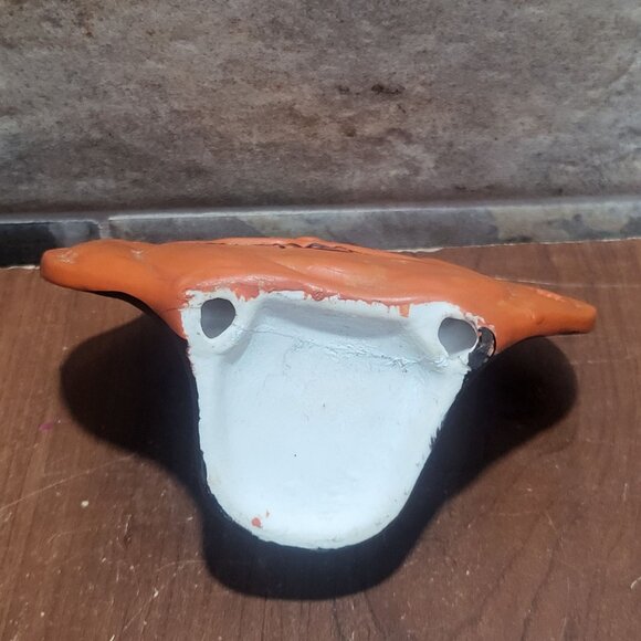 Vintage Jack O Lantern Pumpkin Ceramic Tea Light Holder Repaired - Picture 4 of 12